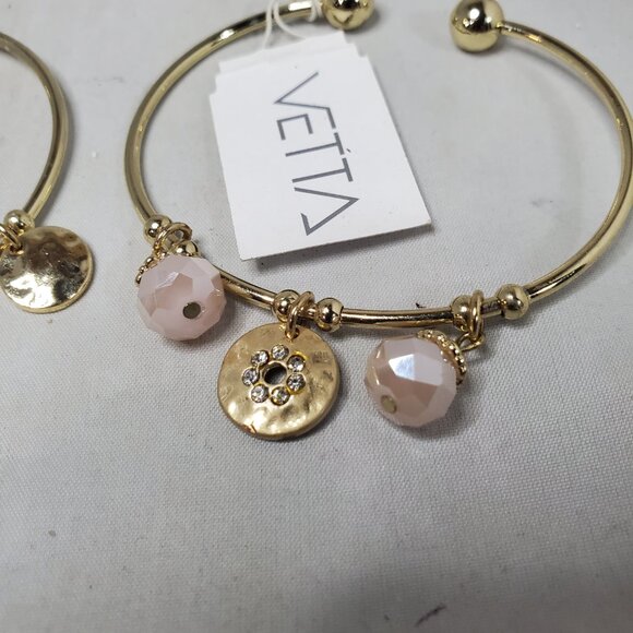 Vetta gold-toned open-cuff bracelets .set of 2pcs - Picture 4 of 4